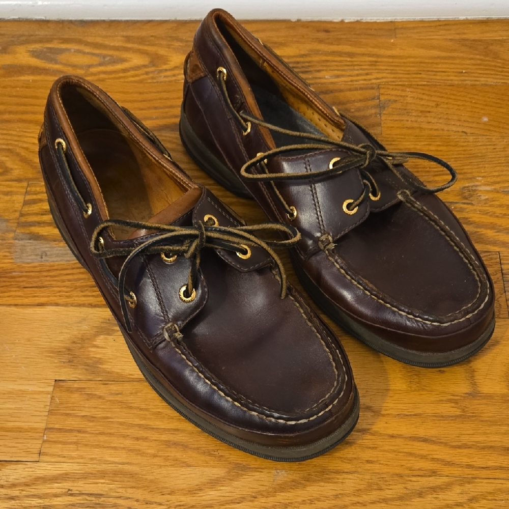 Sperry Dark Brown Leather Boat Shoes